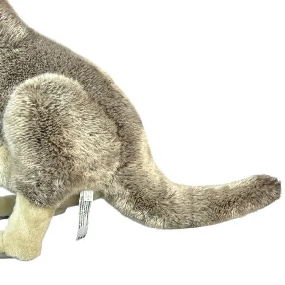 NEW FAO Schwarz KANGAROO & BABY JOEY 18" Tall Large Plush Stuffed Animal Toy NWT - Picture 13 of 16